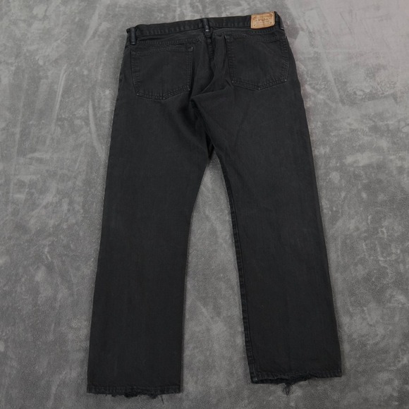Polo Ralph Lauren Jeans‎ Mens 34x32 Hampton Straight Hudson Black Dark Wash - Picture 1 of 14